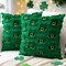 St Patricks Day Green Hat Pillow Covers 18x18 Set of 2 Decorative St Patricks Day Throw Pillow Cases Soft Plush Faux Fur Couch Cushion Case for Holiday Sofa Bed Room Home Decor-Green